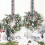 Mini kerstkransen groen wit kunstmatig 2 stuks 7