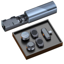 Draadloze Dasspeldmicrofoon met Ruisonderdrukking,LED-Display en Draagbare Oplaadcase voor Interviews, Vlogs en Podcastopnames