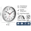 Wall Clock 9" Silent Non Ticking Decorative Modern Quartz Clocks Round Wall Clock Battery Operated 3