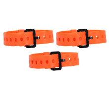 3pcs Long Rubber Utility Straps for Cables, Fishing & Camping, Orange