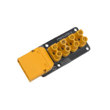 XT60 to XT30 4-Channel Female Plug Power Distribution Board 60A Load Current for RC Model Drone Connector Part No Base