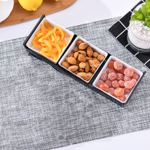 Bandeja de plástico para aperitivos de 6 secciones con tapa