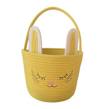 Coșuleț de Paște din frânghie de bumbac de 15" cu mâner