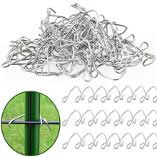 T-Post Wire Clips Galvanized Steel 100 pcs