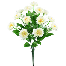 Buchet artificial cu crizanteme și conuri de pin, 45 cm