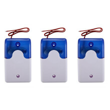 3X Sirena de Advertencia Estroboscópica con Cable Durable 12V Alarma de Sonido Luz Intermitente Sirena de Sonido Bocina Sistema de Alarma