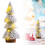 Mini Christmas Trees Set Bottle Brush Flocked 4 Pcs 1