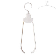 Cintres pliables, lot de 10, en polypropylène gris/abricot/blanc