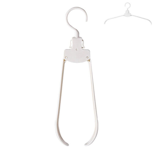 Cintres pliables, lot de 10, en polypropylène gris/abricot/blanc
