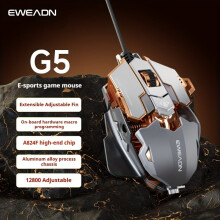 Ratón mecánico para juegos G5Metal con cable USB y 8 botones
