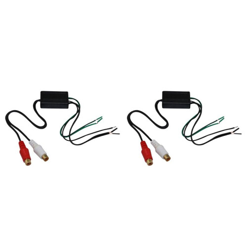 2X Speaker to 2 RCA  Output Converter IN/OUT High/Low for Car Audio