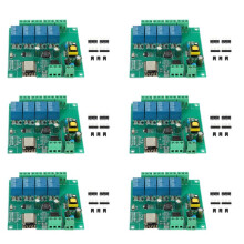 6X ESP8266 Wireless WIFI 4 Channel Relay Module ESP-12F Wifi Development Board for AC/ 5V/8-80V Power Supply