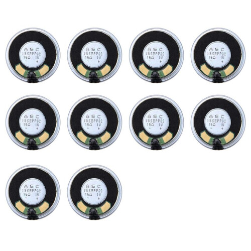 10Pcs 36mm 16 Ohm 1W Aluminum Housing Internal Magnet Speaker