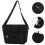 Isolierte Lunchtasche, schwarz, Oxford-Gewebe, 28 x 25 cm 1