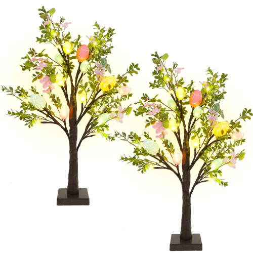 Osterbaum-Dekoration mit LED-Lichtern (2-teilig)