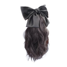 Pinza para el cabello con lazo y forma de fuente para coleta, para mujer.