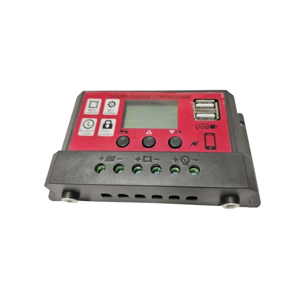 30A Solar Controller With Hole 12V 11.1V Lcd Photovoltaic Charging Controller Usb Charging Controller 6031119511082