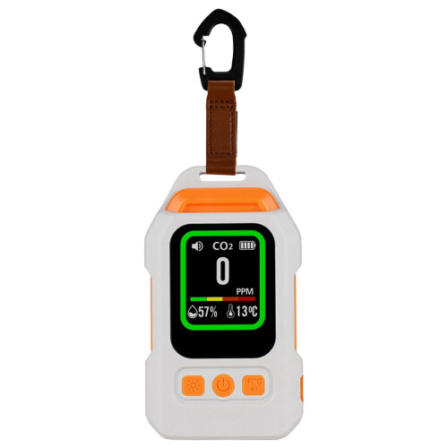 Detector portabil de CO și CO₂ cu LCD iluminat – pachet de 1