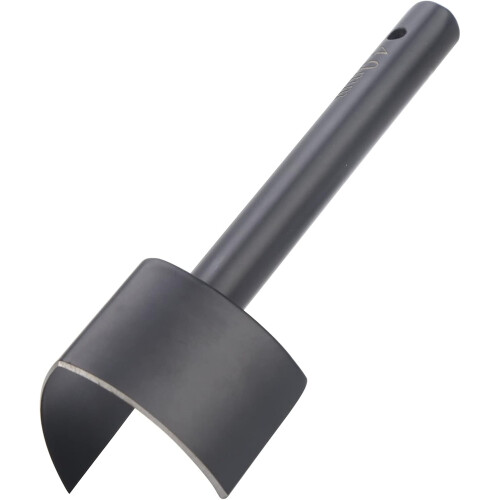 Lærpunch V-form 40 mm halvrund stål
