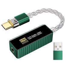 Kopfhörerverstärker, USB-C auf 3,5 mm Amp-Kopfhöreradapter, Tragbarer Verstärker, 3,5 mm Audiokabel (Stecker auf Buchse)