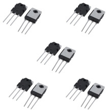 10 Stücke Silizium Transistoren - D1047 + B817, 200V, 12A