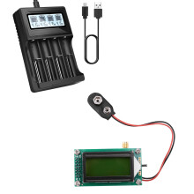 Diy High Accuracy and Sensitivity Frequency Meter with 18650 Battery Charger, LCD Display Speed Batteries Charger