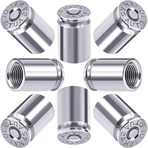 Röda aluminiumkulventilhattar 12 st
