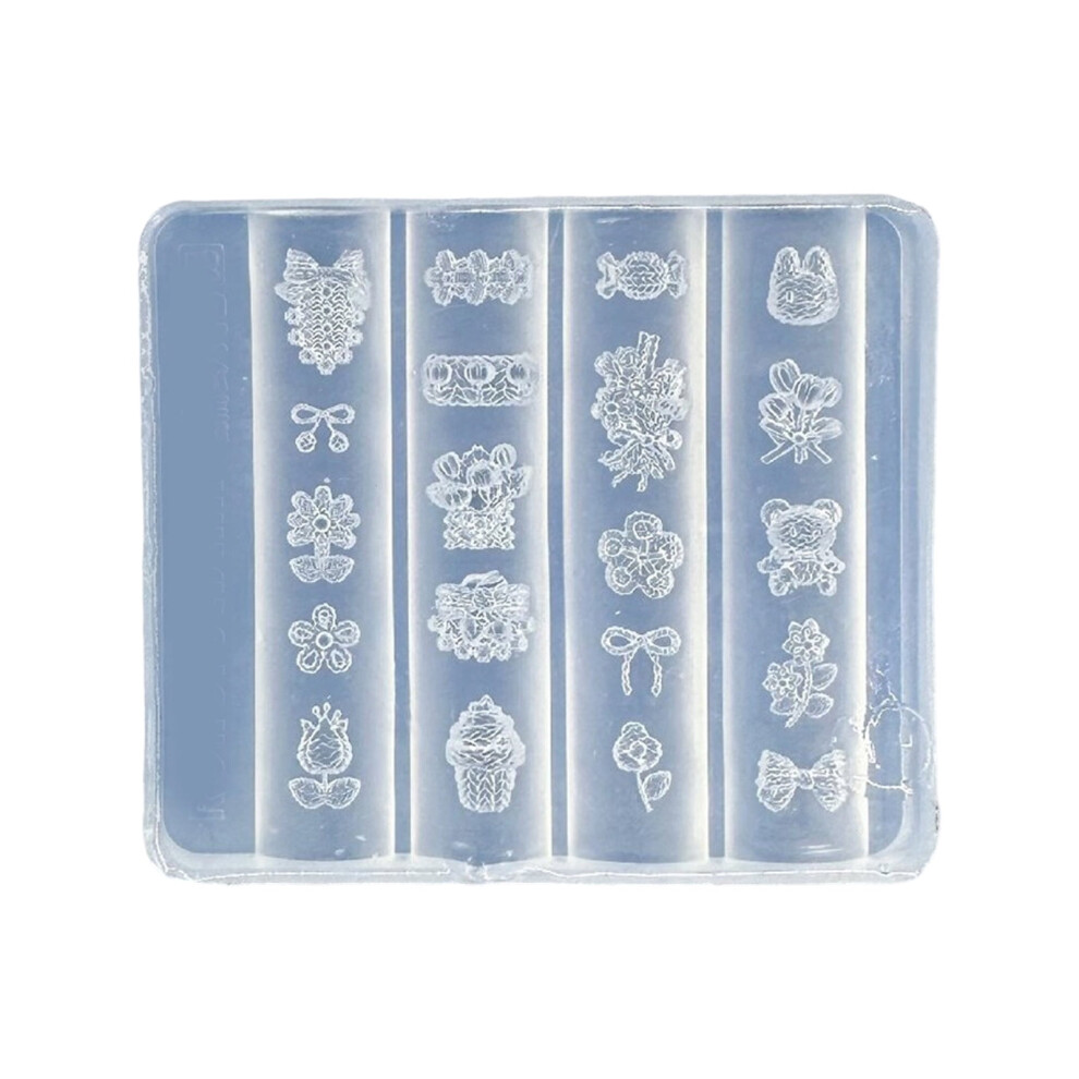 Silicone 3D Nail Art Mold â Bowknot & Floral Shape