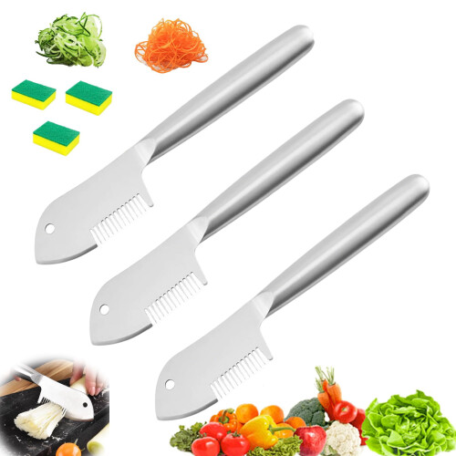 Julienne-Schäler-Set aus Edelstahl, 3-teilig
