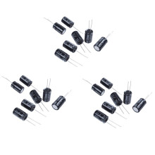 30 Pc Condensatori Elettrolitici Radiali 22Uf 400V 105C Neri 13mm x 21mm