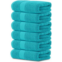 Serviettes de toilette en coton turc 40 x 75 cm | Lot de 6