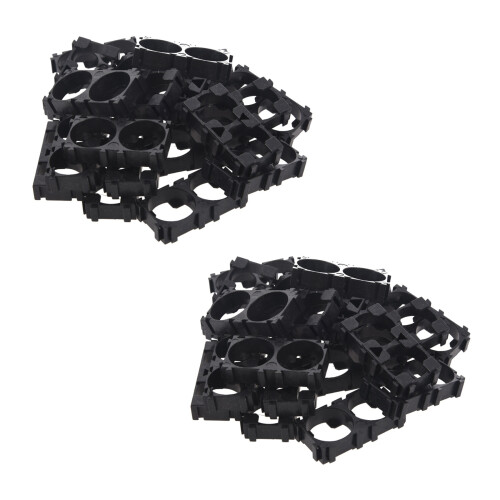 40x 18650 Lithium Battery Double Holder Bracket for DIY Cell Pack Black 1
