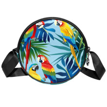 Torebka typu crossbody Tropical Leaf Parrot dla kobiet, mała