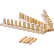 Kit de tejido con telar para hilo grueso ajustable de 46 pulgadas.