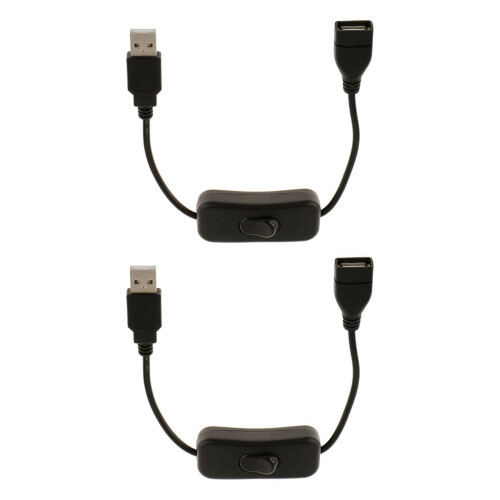 2X Cable de ExtensióN USB una Macho una Hembra con Interruptor Encendido / Apagado