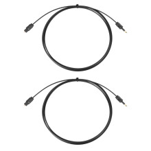 2X 2M Cavo Audio Ottico Digitale Da 3,5 Mm Con Spina SPDIF