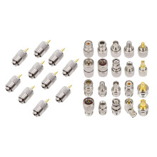10PCS RF Connector UHF Male Connector RG8 RG58 Cable Lug Antenna Connector PL259 & 20PCS RF Coaxial Connector Kit