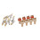 10Pcs Adapter Audio Coaxial Cable Connector RCA Plug Seamless with 8Pcs Red+White RCA Female Socket 1