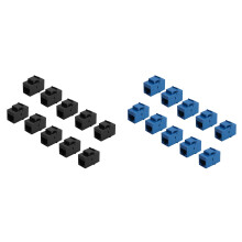 20Pcs RJ45 Jack Cat6 Extension Coupler Ethernet Network LAN Cat 6 Coupler Jacks Extend Adapter, & Black