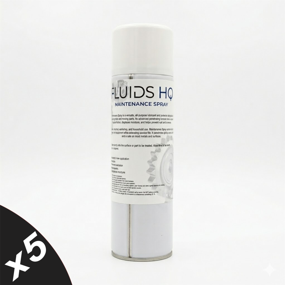 Fluidshq Maintenance Spray Multi Purpose Lubricant Penetrating Oil 5X500ml 5056820582719