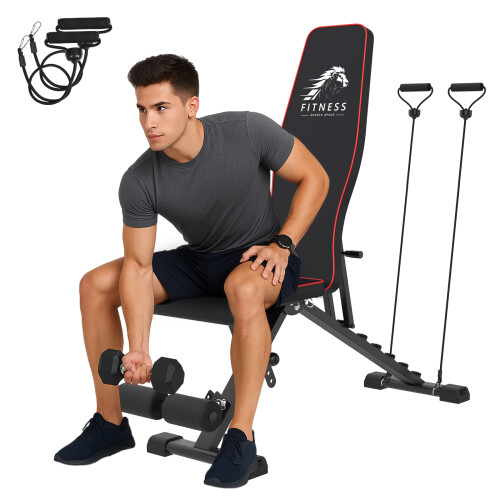 Banc de Musculation,Pliable,300kg,7 Positions Dossier