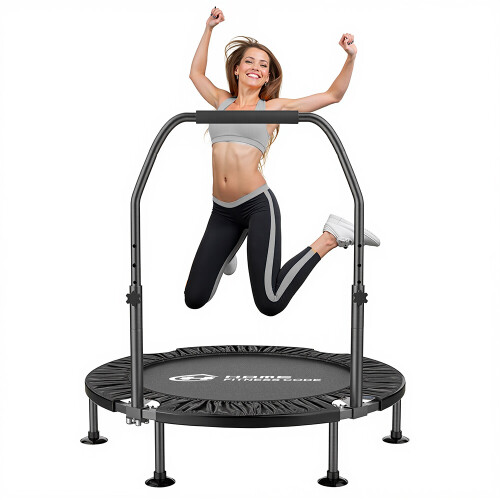 Mini Trampoline,Pliable,40 pouces,150kg,avec Barre