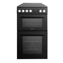 Teknix TKED54B 50cm Ceramic Double Oven Electric Cooker