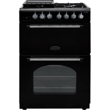 Rangemaster Classic 60 CLA60DFFBL/C 60cm Wide Double Oven Dual Fuel Co