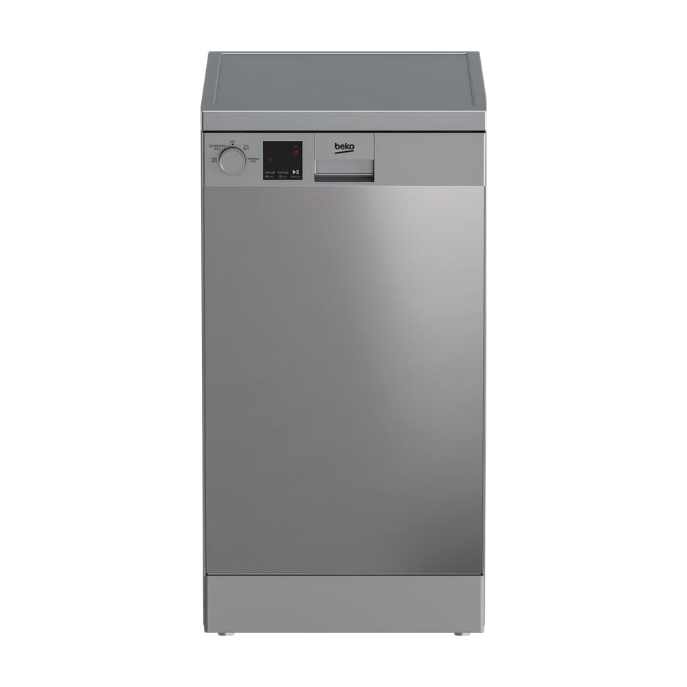 Beko Dvs04x20x 10 Place Slimline Dishwasher - Stainless