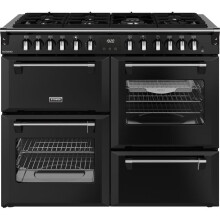 Stoves Richmond 110cm wide Dual Fuel Range Cooker with Gas Hob - Black