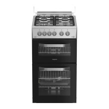 HDG5GCX 50 cm Freestanding Gas Cooker – Stainless Steel, Double Oven,