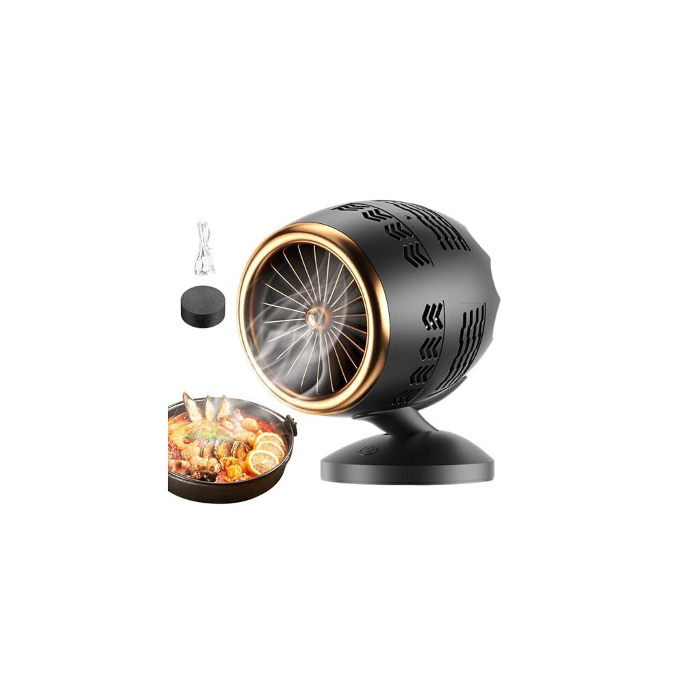 Kitchen Extractor Fan - Silent Mini Tabletop Ventilation Hood for BBQ,