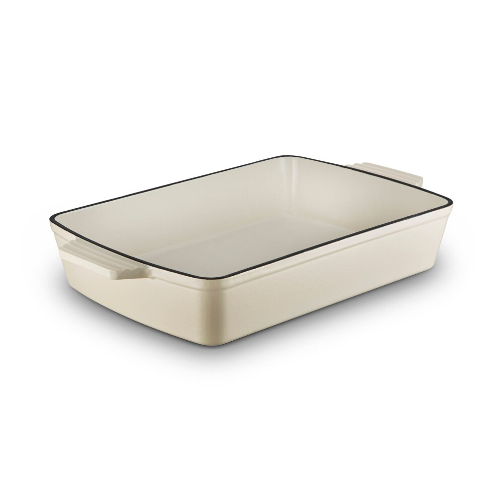 Tower Unisex Cream Cast Iron Rectangular Roaster 39Cm, Camembert Bo800258crm - Image 3