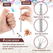 20 Pieces Art Trays and 3 Pieces Bead Scoop Rhinestone Tweezers for Jewelry Making Gems Crystals Accessories and Tools B